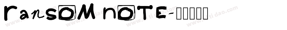 Ransom Note字体转换